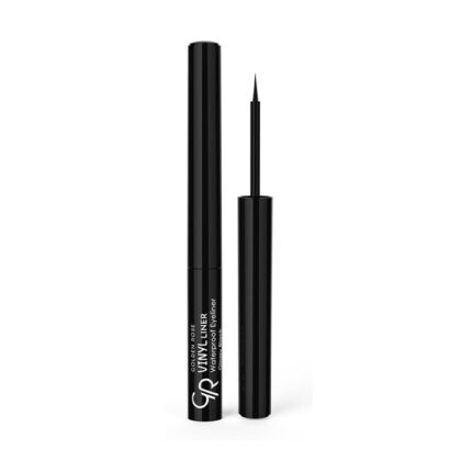 Golden Rose Vinyl Liner Waterproof Eyeliner Glossy Black Alcohol-Free
